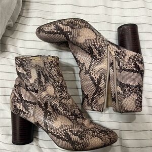 Women Snake Skin Booties